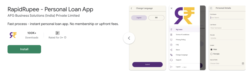 Rapidrupee loan app